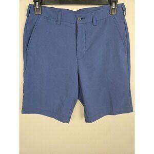 PGA Tour Mens Blue Micro Check Golf Shorts Size 32 Stretch Performance SU30870